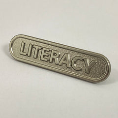 Silver Literacy Bar Badge **SALE ITEM - 50% OFF**