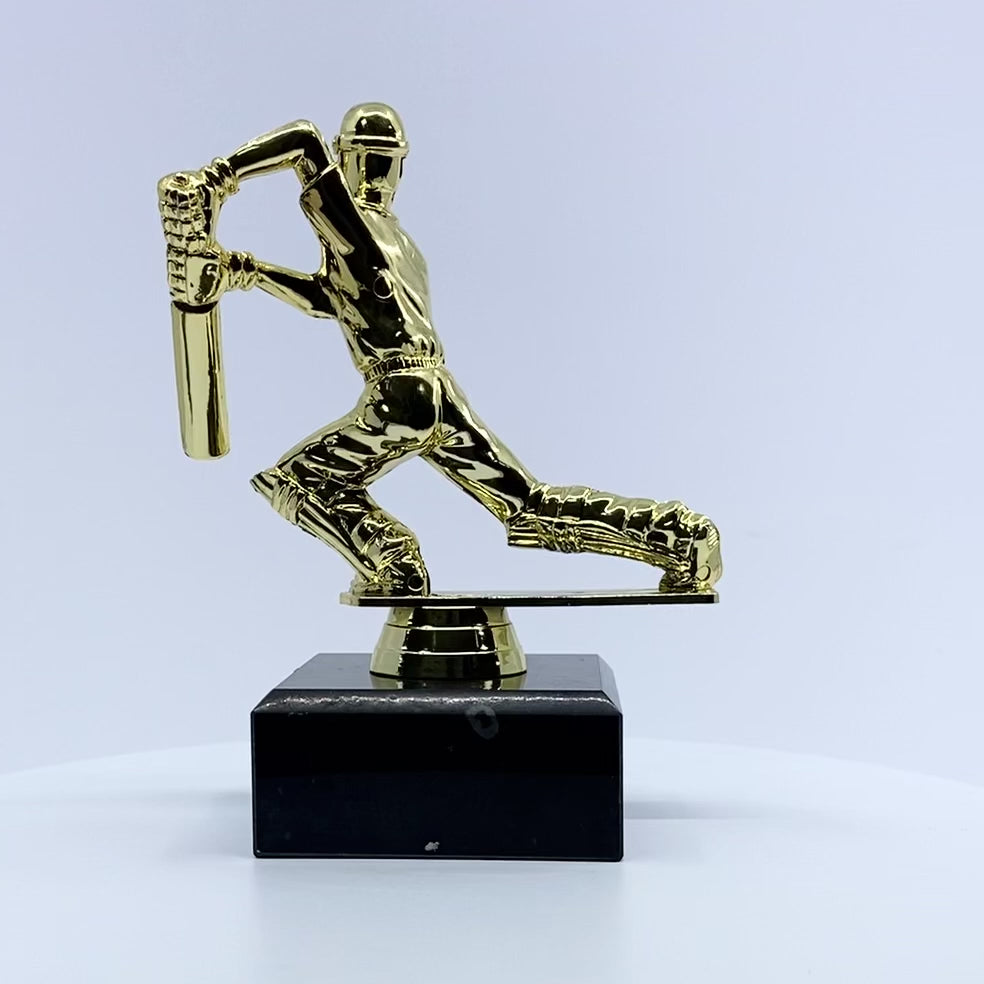 Load video: Cricket Trophy with Marble Base Video by School Badges UK
