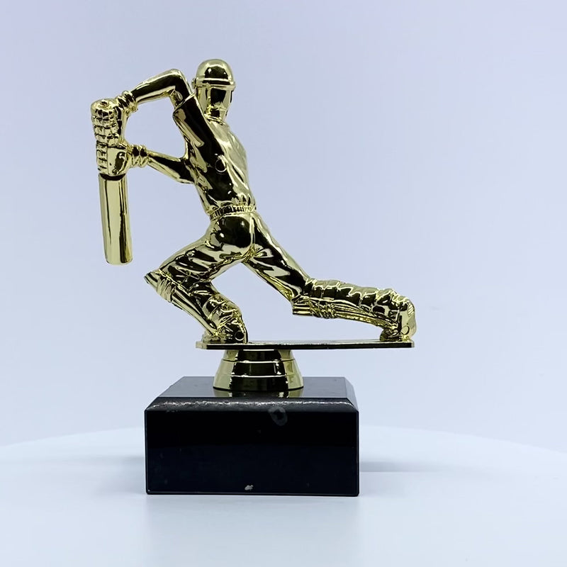 Cricket Trophy with Marble Base Video by School Badges UK