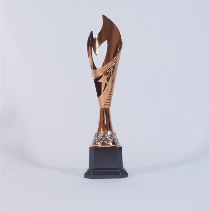 Load video: Elegant Flame Trophy Video by School Badges UK