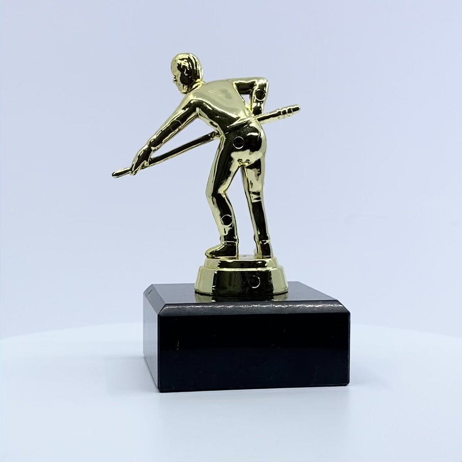 Load video: Snooker Trophy with Marble Base Video by School Badges UK