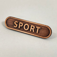 Bronze Sport Bar Badge **SALE ITEM - 50% OFF**
