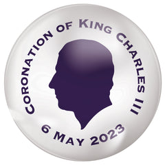 King Charles III Coronation Plastic Button Badges (Pack of 25)