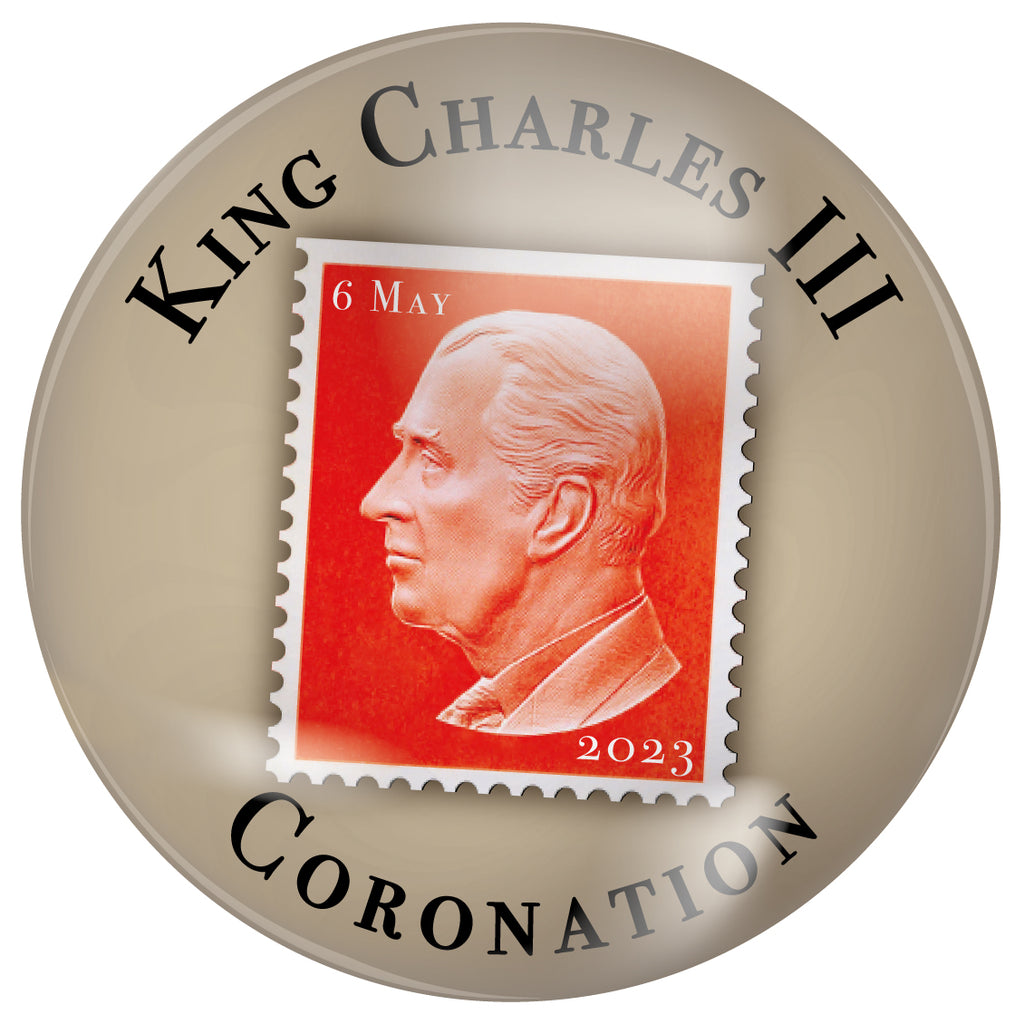 King Charles III Coronation Plastic Button Badges (Pack of 25)