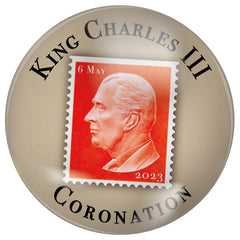 King Charles III Coronation Plastic Button Badges (Pack of 25)