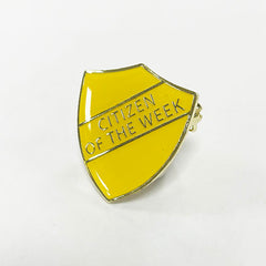 Yellow Citizen of The Week Shield Badge **SALE ITEM - 50% OFF**