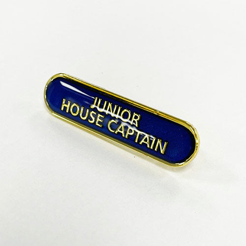Blue Junior House Captain Bar Badge **SALE ITEM - 50% OFF** - School Badges UK