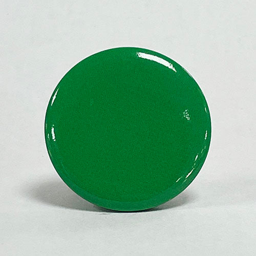 PLAIN GREEN PLASTIC BUTTON BADGE (PACK OF 25) WITH METAL BACK **SALE ITEM**