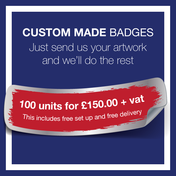 3. Custom Made Badges (100 Units) by School Badges UK