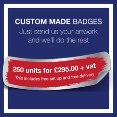 4. Custom Made Badges (250 Units) by School Badges UK
