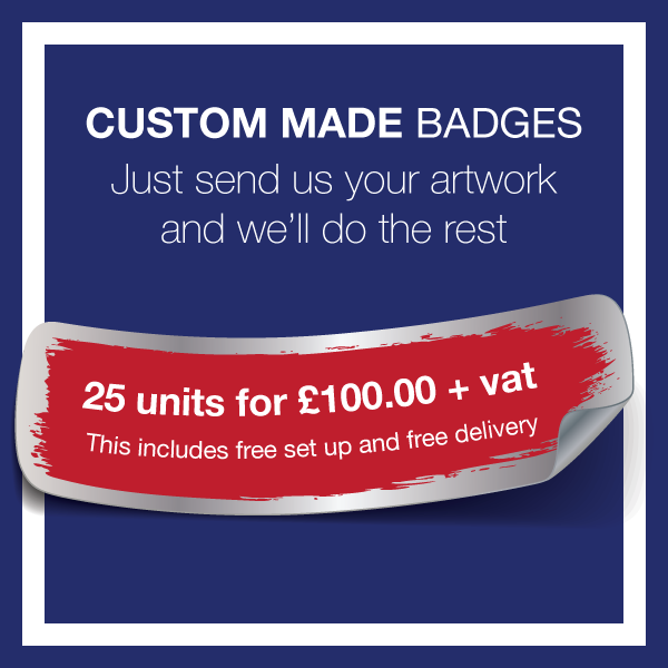 1. Custom Made Badges (25 Units) by School Badges UK
