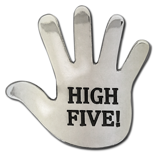 High Five Hand Badge by School Badges UK