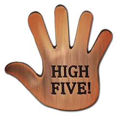 High Five Hand Badge by School Badges UK