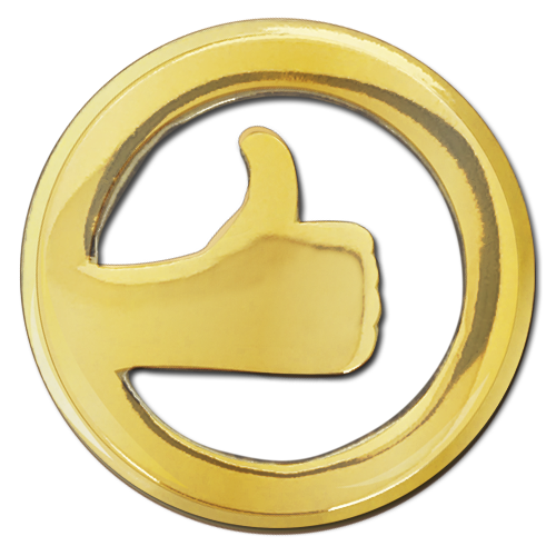 Thumbs Up Badge by School Badges UK