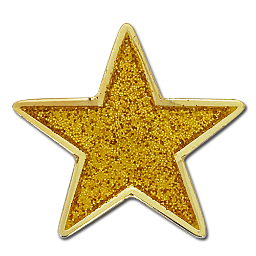 Glitter Star Badge by School Badges UK