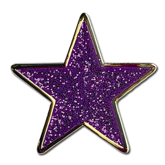 Glitter Star Badge by School Badges UK