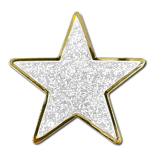 Glitter Star Badge by School Badges UK