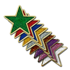 Glitter Star Badge by School Badges UK