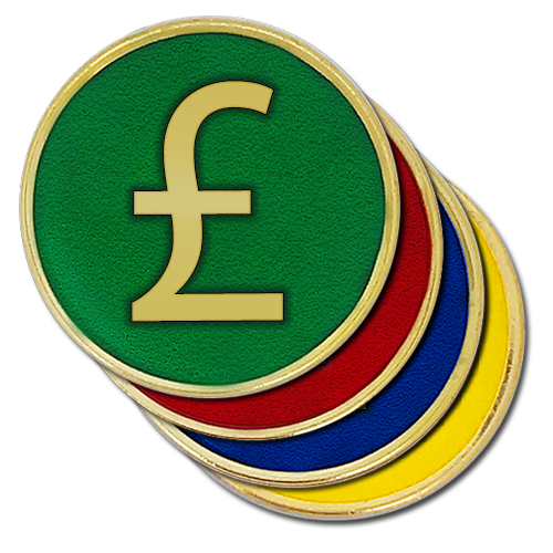 Pound Sign Round Badge by School Badges UK