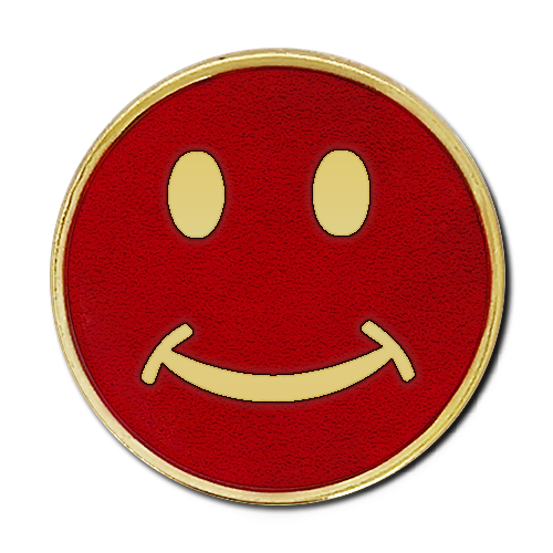 Smiley Round Badge by School Badges UK