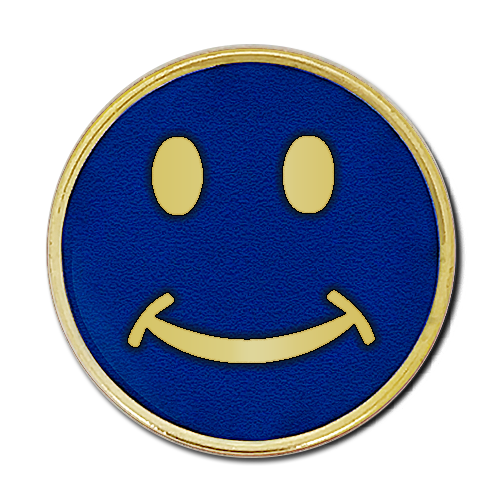Smiley Round Badge by School Badges UK