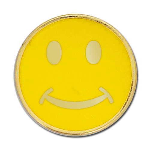 Smiley Round Badge by School Badges UK