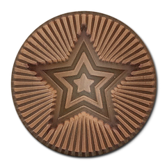 Round Star Metal Badge by School Badges UK