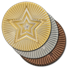Round Star Metal Badge by School Badges UK