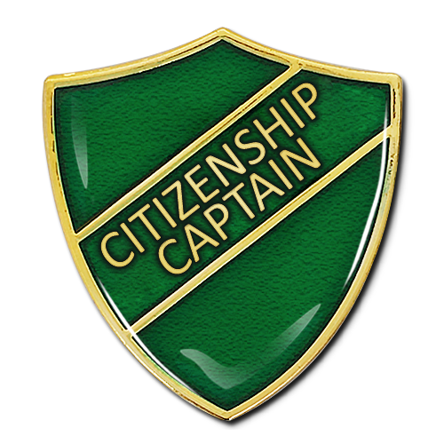 Citizenship Captain Shield Badge by School Badges UK