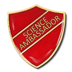 Science Ambassador Shield Badge by School Badges UK