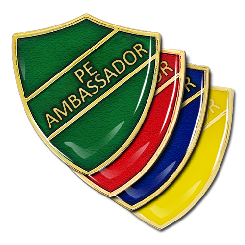 PE Ambassador Shield Badge by School Badges UK