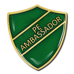 PE Ambassador Shield Badge by School Badges UK