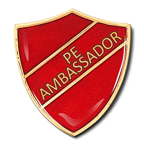 PE Ambassador Shield Badge by School Badges UK