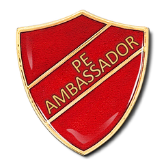 PE Ambassador Shield Badge by School Badges UK