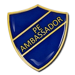 PE Ambassador Shield Badge by School Badges UK