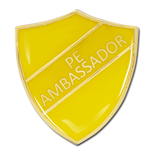 PE Ambassador Shield Badge by School Badges UK