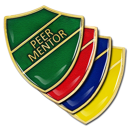 Peer Mentor Shield Badge by School Badges UK