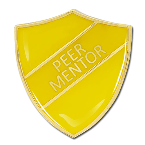 Peer Mentor Shield Badge by School Badges UK