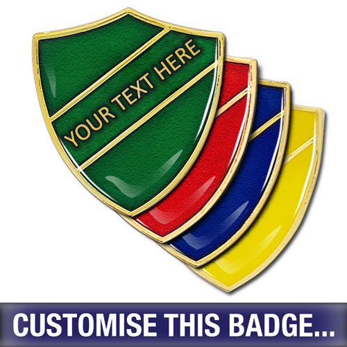 Personalised Enamelled Shield Badge - School Badges UK
