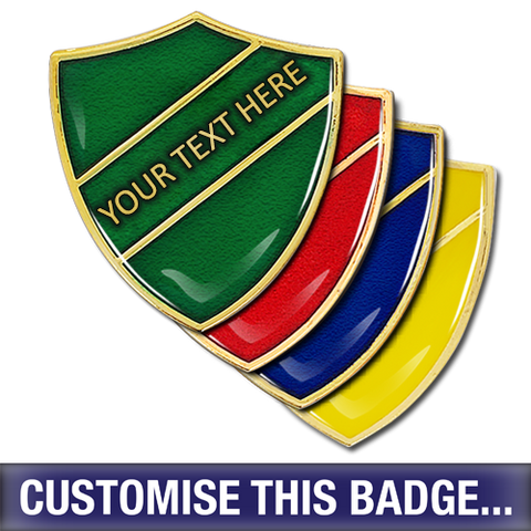 Personalised Enamelled Shield Badge - School Badges UK
