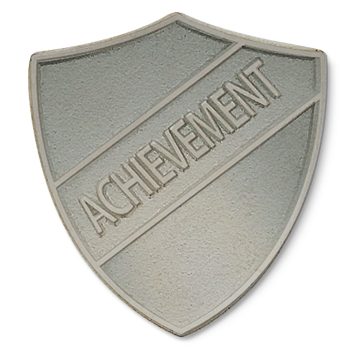 Achievement Metal Shield Badge by School Badges UK