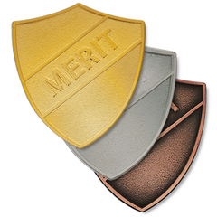 Merit Metal Shield Badge by School Badges UK