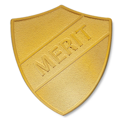 Merit Metal Shield Badge by School Badges UK