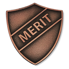 Merit Metal Shield Badge by School Badges UK