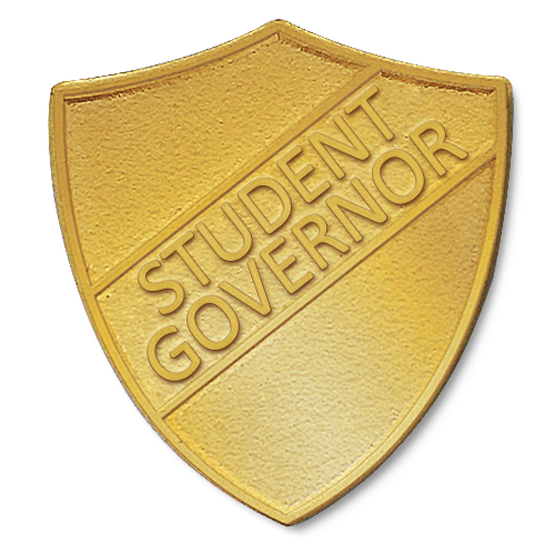 Student Governor Metal Shield Badge by School Badges UK