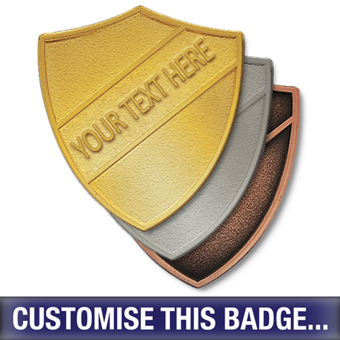 Personalised Metal Shield Badge - School Badges UK