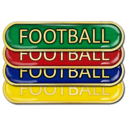 Football Bar Badge by School Badges UK