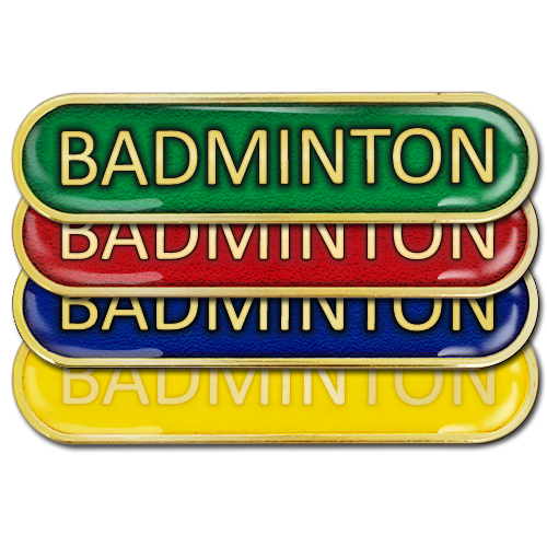 Badminton Bar Badge by School Badges UK