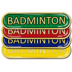 Badminton Bar Badge by School Badges UK