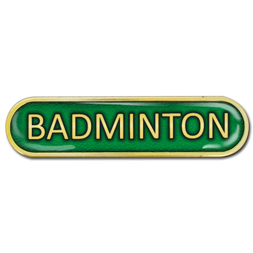 Badminton Bar Badge by School Badges UK